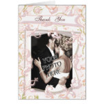 Carte de remerciements de mariage de photo faite s