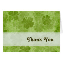 Carte de remerciements de shamrock