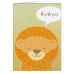 Carte de remerciements principal de lion