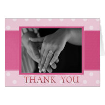 Carte de remerciements rose de photo