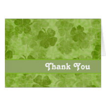 Carte de remerciements vert de shamrock