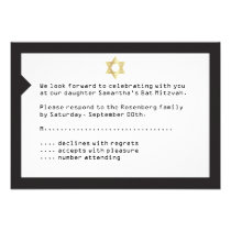 Carte- de réponse de bat mitzvah de billet de conc invitations