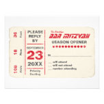 Carte- de réponse de Mitzvah de barre d'étoile de  Cartons D'invitation Personnalisés