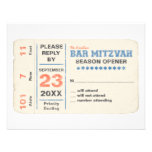 Carte- de réponse de Mitzvah de barre d'étoile de  Cartons D'invitation