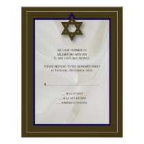 Carte- de réponse élégante de Mitzvah de barre de  invitations