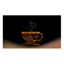 Carte de restauration de café de café - tasse modèles de cartes de visite