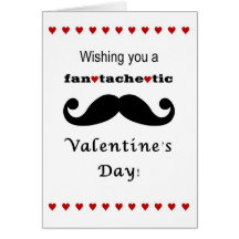 Carte de Saint-Valentin de moustache de Fantacheti