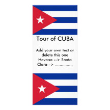 Carte de support avec le drapeau du Cuba Carte Double Customisable