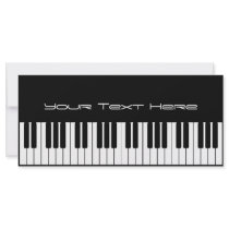 Carte de support d'affaires de clavier de piano