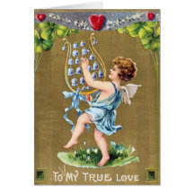 Carte de Valentine de jacinthes des bois
