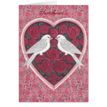 Carte de Valentine des perruches