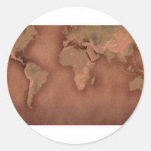 carte de Vieux Monde Autocollants