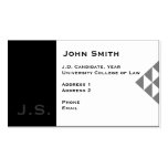 Carte de visite 3 d'étudiant en droit