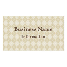 Carte de visite à motifs de losanges beige profess