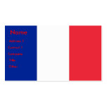 Carte de visite avec le drapeau de la France