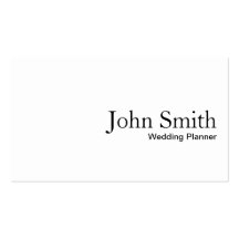 Carte de visite blanc simple minimal de wedding pl