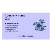 Carte de visite bleu de dragon