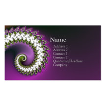 carte de visite bouclé de fractale chic de geek
