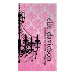 Carte de visite chic de lustre de damassé