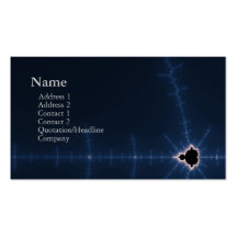 carte de visite chic v2 de fractale de geek