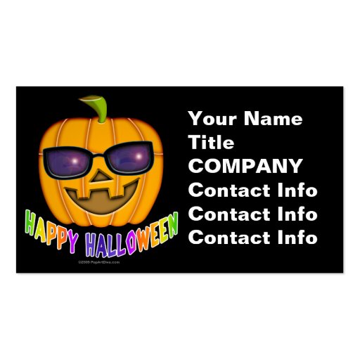 Carte de visite - citrouille de Halloween Jack-o'-