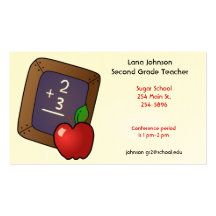 Carte de visite d'Apple de professeurs