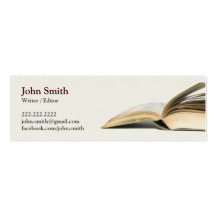 Carte de visite d'auteur/rédacteur de livre