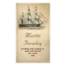 carte de visite de bateau de bateau de voyage beau