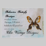 Carte de visite de Bohème de Boho de boutique de p cartes de visite