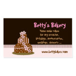Carte de visite de boulangerie de gâteau de chocol
