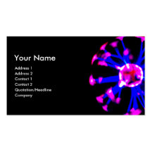 Carte de visite de boule de plasma