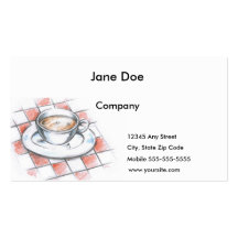 Carte de visite de café
