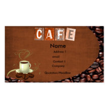 carte de visite de café