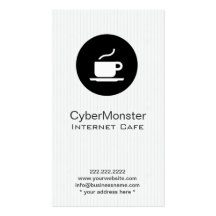 Carte de visite de café d'Internet d'icône de tass