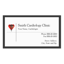 Carte de visite de cardiologue