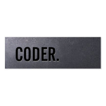 Carte de visite de codeur de noir de charbon mini