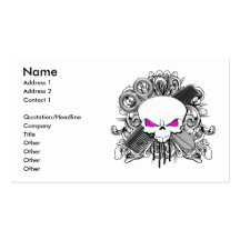 Carte de visite de crâne de coiffeur