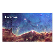 Carte de visite de l'espace de nébuleuse