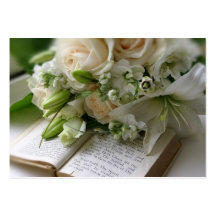 Carte de visite de mariage avec le bouquet
