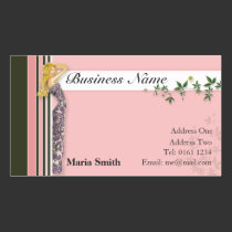 Carte de visite de mode [rose/brun] - customisé cartes de visite