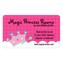 Carte de visite de princesse Wand Pink Dot
