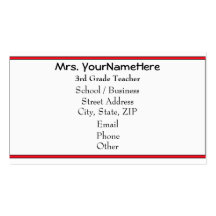 Carte de visite de professeur d'Apple