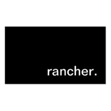 Carte de visite de propriétaire d'un ranch