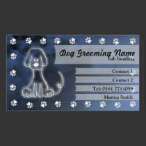 Carte de visite de toilettage de chien [bleu] cartes de visite