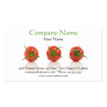 Carte de visite de tomate