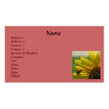 Carte de visite de tournesol