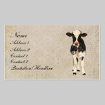 Carte de visite de vache à onyx et à ivoire/étique cartes de visite