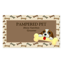 Carte de visite de vétérinaire de Groomer/d'animal