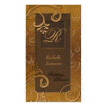 Carte de visite de wedding planner - bronze et Bro