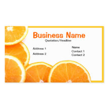 Carte de visite d'oranges
